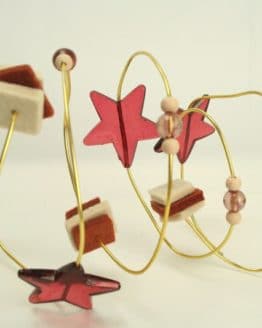 Aludraht-Girlande rot-braun, 150 cm - weihnachten-dekoaccessoires, dekoaccessoires